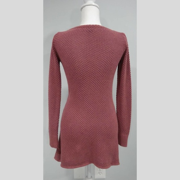 American Eagle Small Mauve Cable Knit Sweater Dress - Picture 4 of 4